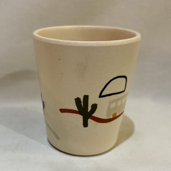 Pillowfort BPA Free Melamine Child Cup and Plate Flower Ladybug Cactus Sunset - Picture 7 of 13